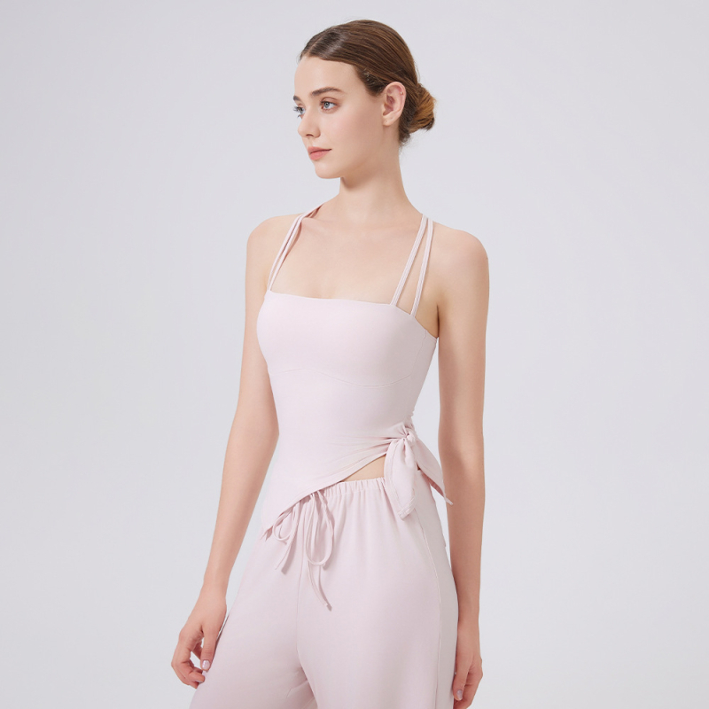 Yimriz/Yinli joga top-bra, prozračan glavni materijal od najlona 80%, puni košar, čvrste dvostruke naramenice, stil veste