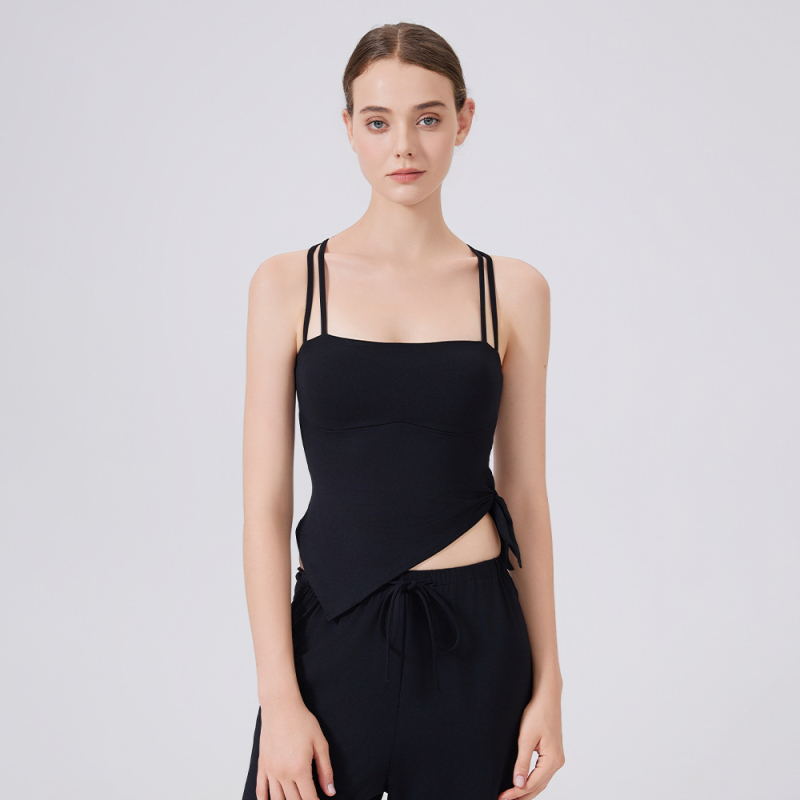 Yimriz/Yinli joga top-bra, prozračan glavni materijal od najlona 80%, puni košar, čvrste dvostruke naramenice, stil veste