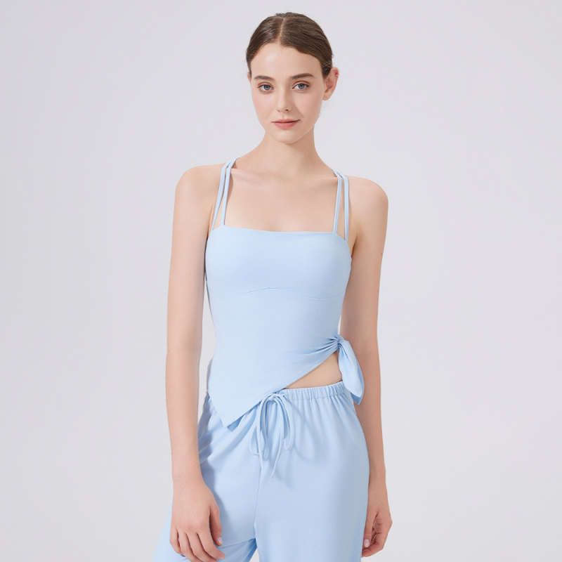 Yimriz/Yinli joga top-bra, prozračan glavni materijal od najlona 80%, puni košar, čvrste dvostruke naramenice, stil veste