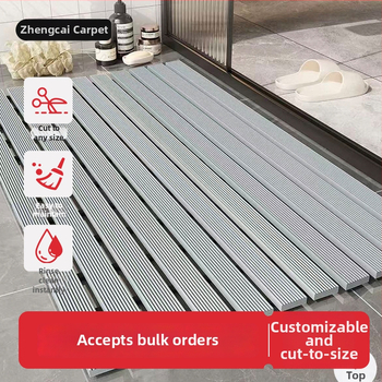 Kupaonska protuklizna podloga – pravokutnog oblika, gumena, minimalisticki stil, prilagodljiva, čišćenje ispiranjem