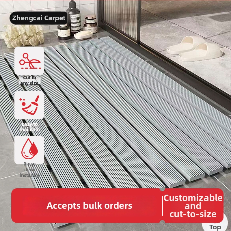 Kupaonska protuklizna podloga – pravokutnog oblika, gumena, minimalisticki stil, prilagodljiva, čišćenje ispiranjem