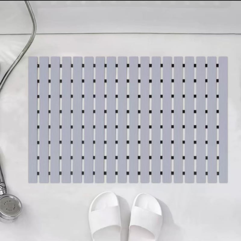 Kupaonska protuklizna podloga – pravokutnog oblika, gumena, minimalisticki stil, prilagodljiva, čišćenje ispiranjem