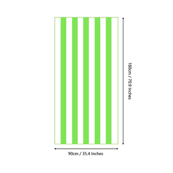 Prugasti dvostruki terry plažni ručnik, brzo sušenje s otiskom; 150D vlakna, 300–400 g, prilagođena prerada