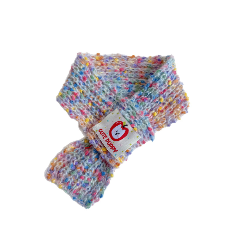 Suņu un kaķu ziemas adīta šalle un aksesuārs – Monohromatisks vilnas materiāls, dažādas aušanas iespējas, izšūšana