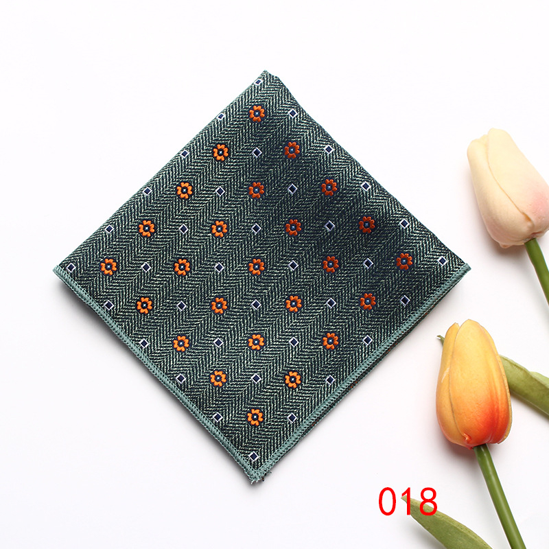 Batic de buzunar retro din poliester jacquard, model multicolor, ambalaj separat