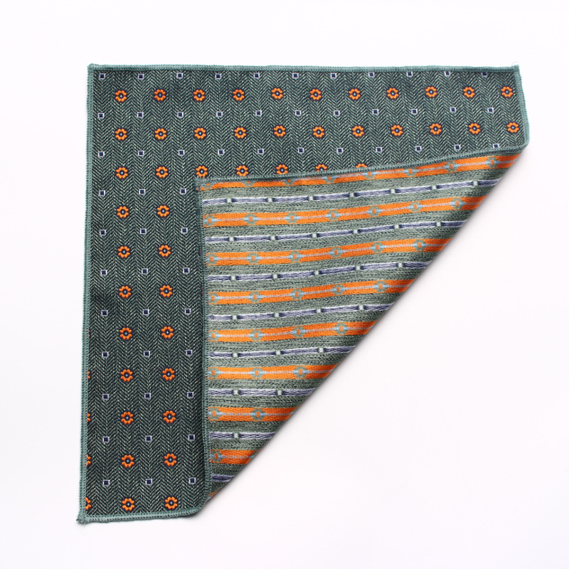 Batic de buzunar retro din poliester jacquard, model multicolor, ambalaj separat