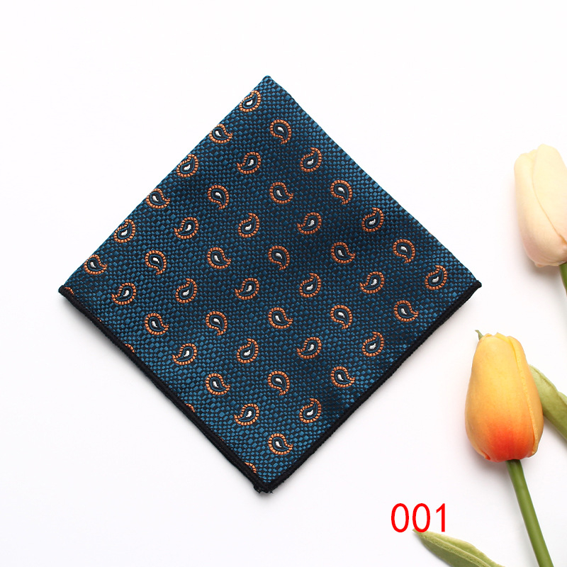 Batic de buzunar retro din poliester jacquard, model multicolor, ambalaj separat