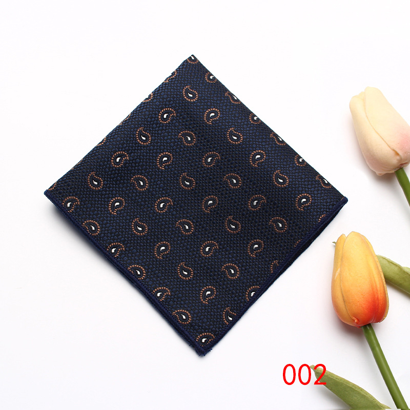 Batic de buzunar retro din poliester jacquard, model multicolor, ambalaj separat