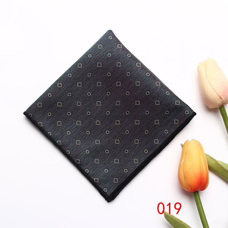 Batic de buzunar retro din poliester jacquard, model multicolor, ambalaj separat