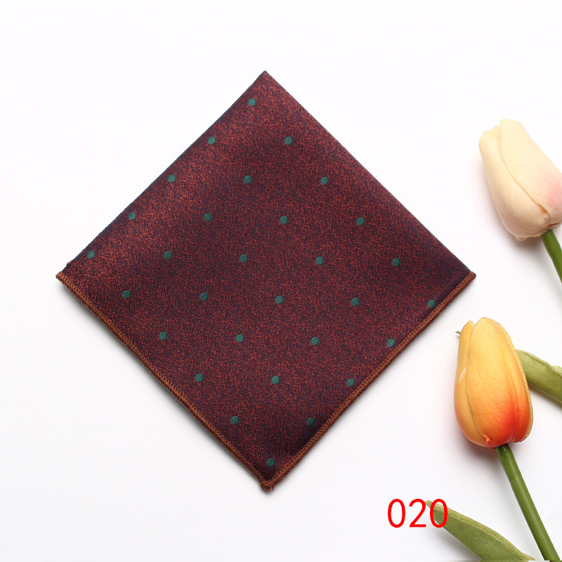 Batic de buzunar retro din poliester jacquard, model multicolor, ambalaj separat