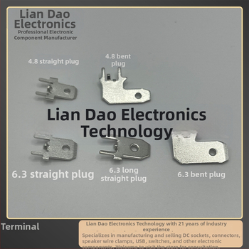 Terminal PCB – plug-in, 4.8/6.3×0.8, drept și îndoit, pentru lipire pe PCB