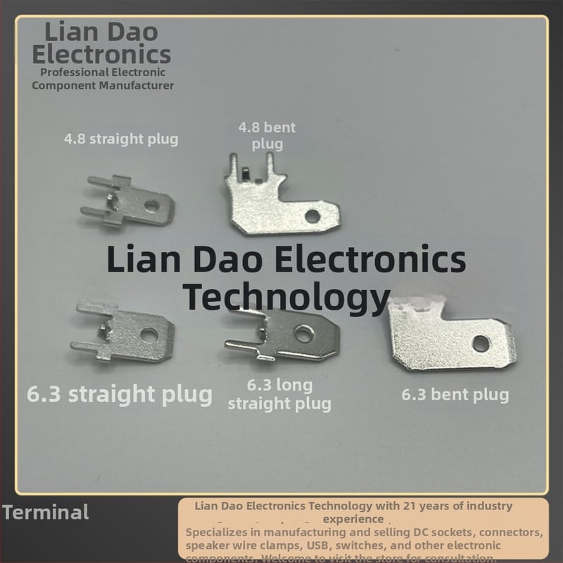 Terminal PCB – plug-in, 4.8/6.3×0.8, drept și îndoit, pentru lipire pe PCB
