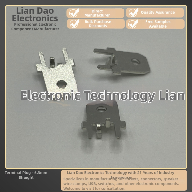 Terminal PCB – plug-in, 4.8/6.3×0.8, drept și îndoit, pentru lipire pe PCB