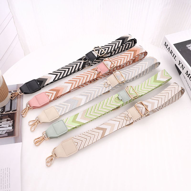 Ιμάντας τσάντας, ρυθμιζόμενος ευρύς V-σχημικός σχεδιασμός, πολυεστέρας, γεωμετρικό μοτίβο, αναπνεύσιμος και ανθεκτικός στη φθορά