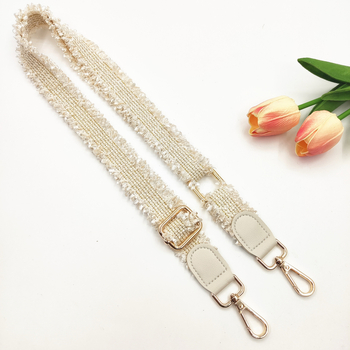 Полиестерова презрамка за чанти с пискюли и дантела, кроссбоди дизайн — замяна на презрамка, свеж и сладък стил, пролет 2025