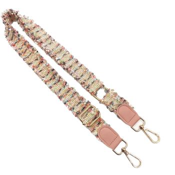 Полиестерова презрамка за чанти с пискюли и дантела, кроссбоди дизайн — замяна на презрамка, свеж и сладък стил, пролет 2025