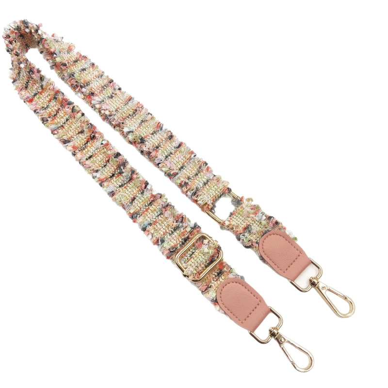 Полиестерова презрамка за чанти с пискюли и дантела, кроссбоди дизайн — замяна на презрамка, свеж и сладък стил, пролет 2025