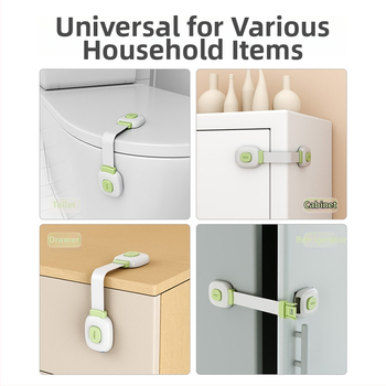 A tipa aizvērējs durvīm un atvilktnēm, modelis yx-drawer latch, materiāls ABS/PVC, dubultā aizvēršanas dizains