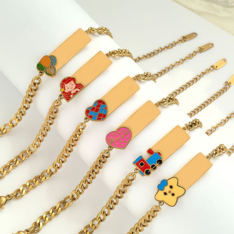 Гривна с дизайн на панделка, неръждаема стомана, 18K покритие, код на продукта 25wb034