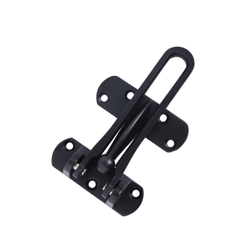 Pretkarīgā durvju bloķētājs ar drošības ķēdi — pogas tips, cinka sakausējums, elektroplēšana, modelis: anti-theft buckle, pielāgojams