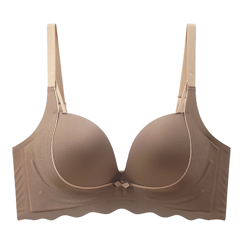 Push-up grudnjak s 5 cm debelim jastučićem, bez žice, bezšivni, 3/4 košarice