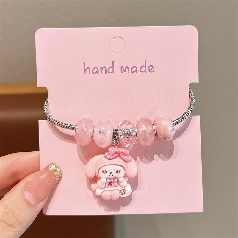 Детска гривна с кристална висулка, карикатурен дизайн, сплав, електропластиране, подходяща за деца 3-10 години