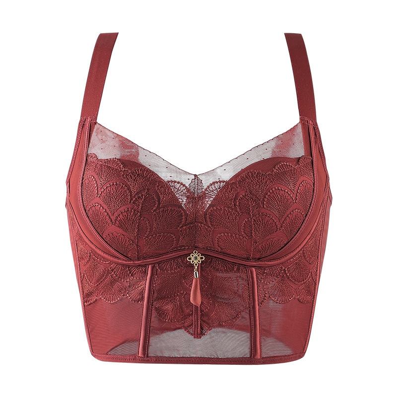 Csipkés melltartó oldalsó gyűrődéssel, formázás, 3/4 kosár, légáteresztő anyag, állítható pántok