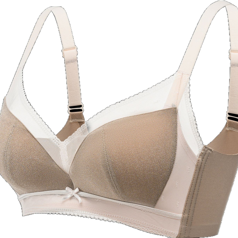 Infatuated állítható drót nélküli nylon melltartó, teljes kosár és vékony formázott kosár, lélegző felső támasz, hátul négy sor kampó-zár