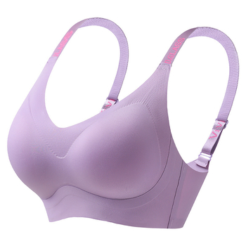 Antibakteriális seamless melltartó acélgyűrű nélkül, légáteresztő nylonból, teljes kosár, felső támogatás