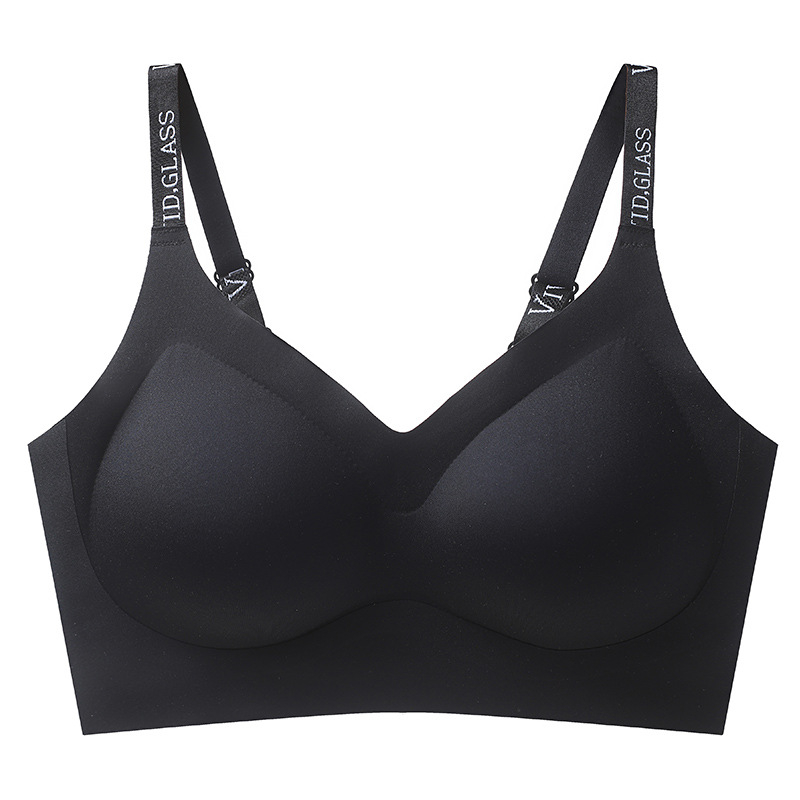 Antibakteriális seamless melltartó acélgyűrű nélkül, légáteresztő nylonból, teljes kosár, felső támogatás