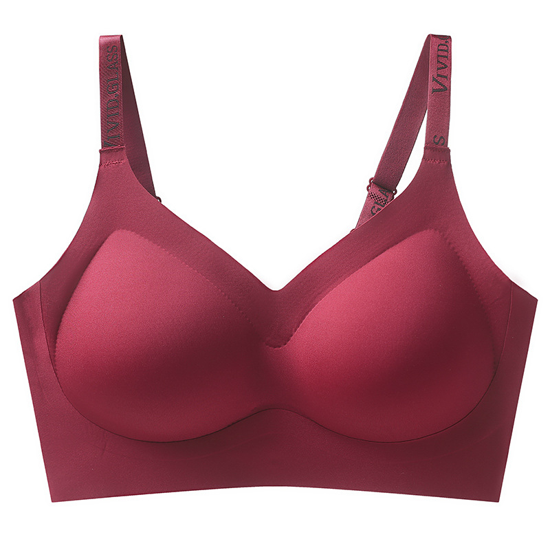Antibakteriális seamless melltartó acélgyűrű nélkül, légáteresztő nylonból, teljes kosár, felső támogatás
