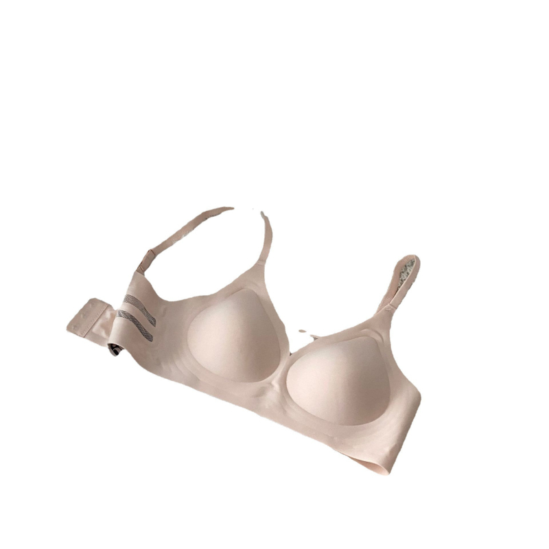 Push-Up melltartó felső támasztással, teljes kosár, Ice Silk nejlon anyagból, nejlon bélés, rögzített vállpántok, hátul négy sor kapocs