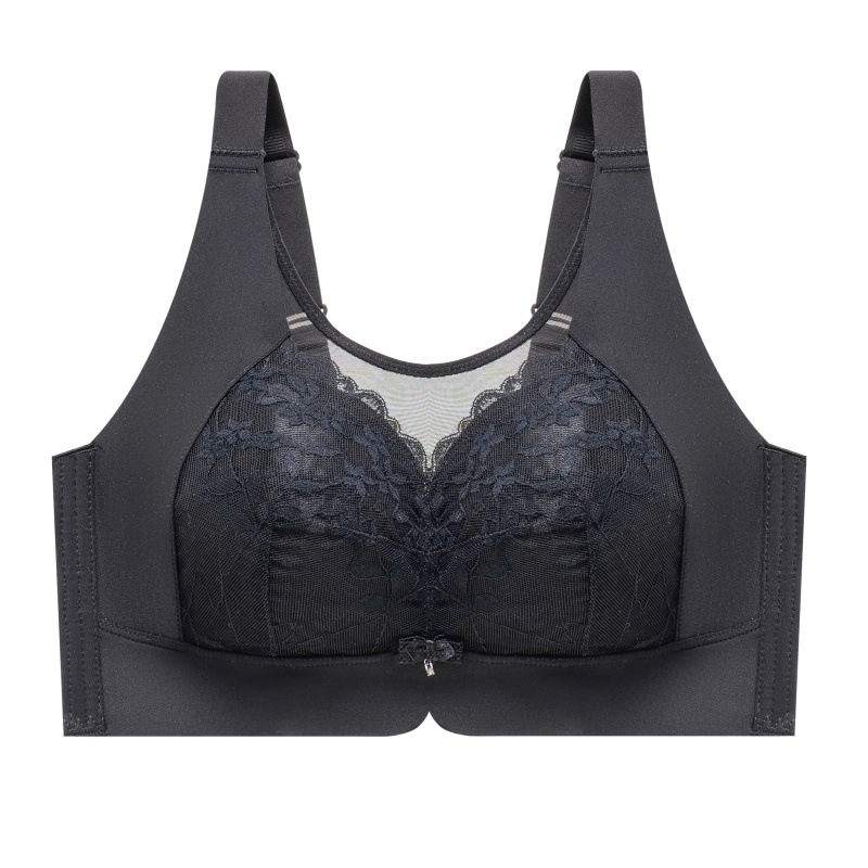 Csipkés melltartó ultra‑vékony formázott kosarakkal, hátul négy sor horoggal záródó, fix dupla vállpántokkal, támogatás és formázás