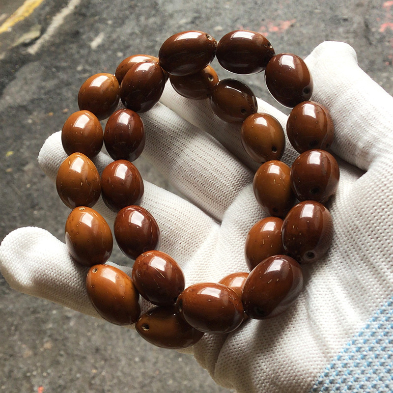 Brățară din mărgele Bodhi, stil etnic, gravură, finisaj natural, producție semi-manuală