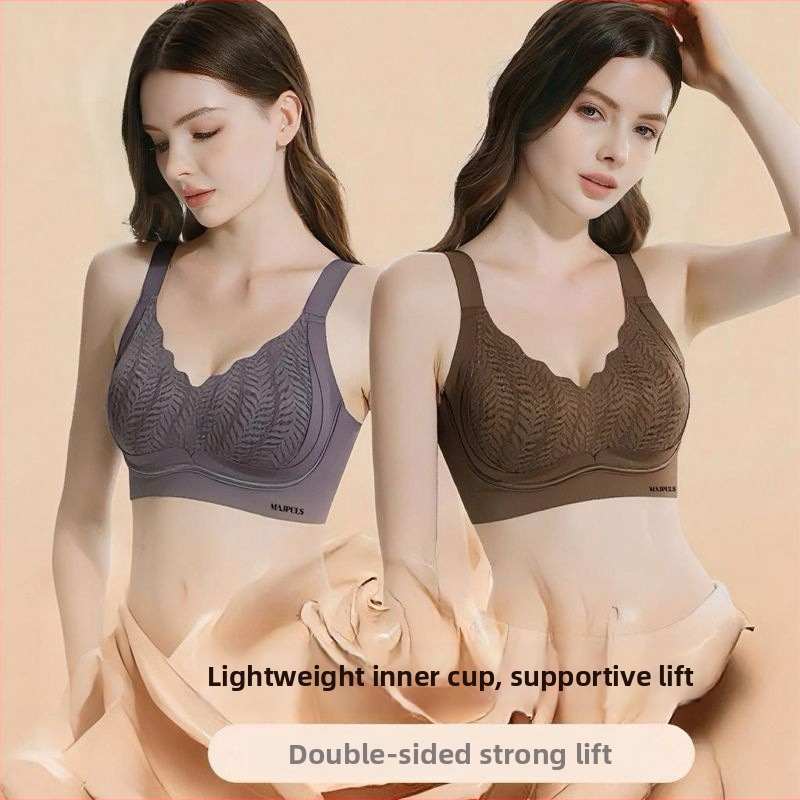 Varrásmentes melltartó készlet, push-up, 3/4 kosár, nylon, vékony formázott kosár, rögzített dupla vállpánt, hátsó zár