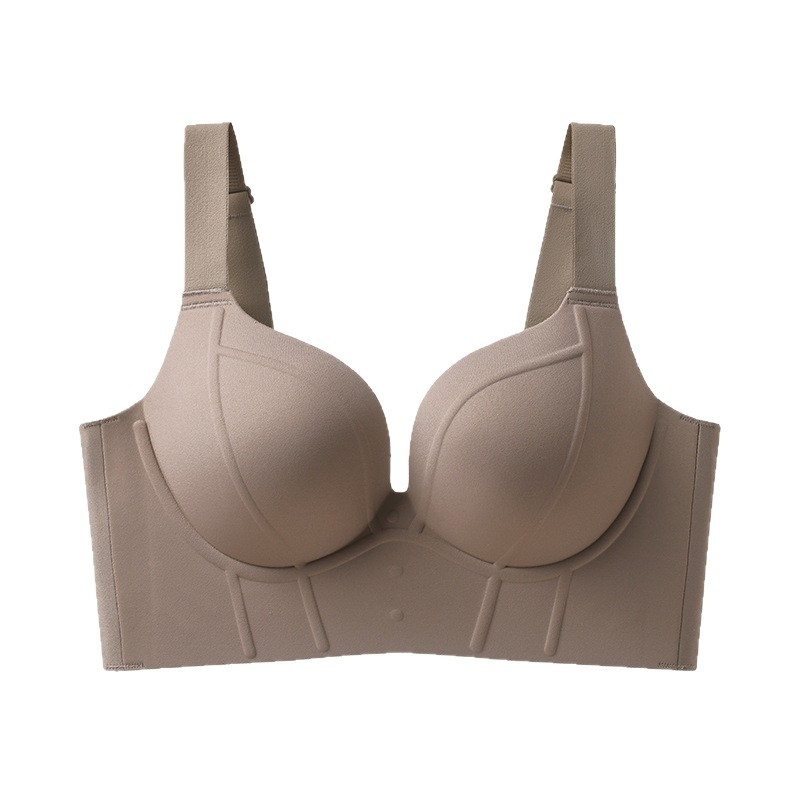 Pluszméretű melltartó nagyobb mellekhez, push-up hatás, oldalsó támasz, merev vállpántok, 3/4 kosár, vékony formázott kosár