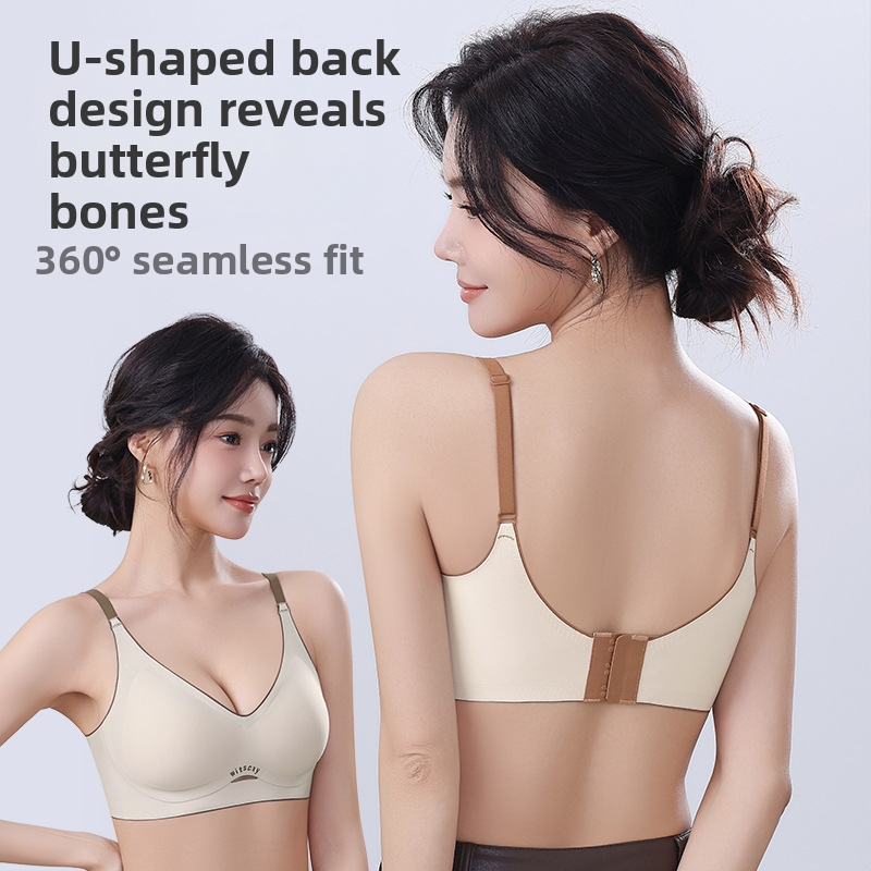 Sűrített melltartó 3/4-es kosárral, vezeték nélküli (nincs acélkeret), fix kettős vállpántok, hátul háromsoros kapocs, nylon anyag