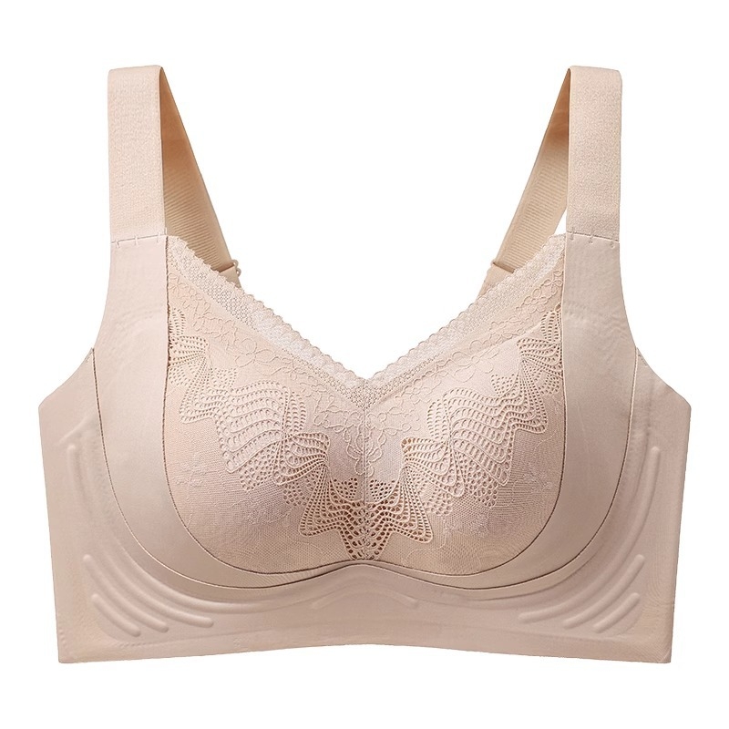 Női puha támasztékú, teljes kosaras melltartó, vékony formázott kosarak, nylon anyag, hátul négy soros kapocs