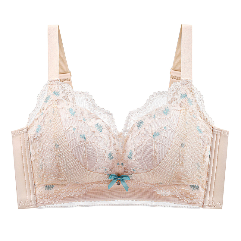 Csipkés push-up melltartó, 3/4 kosár, memóriahabos formázott kosár, légáteresztő, hátul négy sor kapoccsal