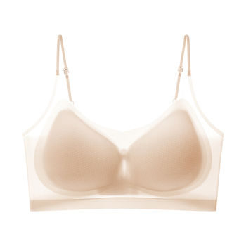 Női sportmelltartó Ice Silk anyagból, lélegző, push-up, kényelmes; anyaga: nejlon; levehető dupla vállpántok