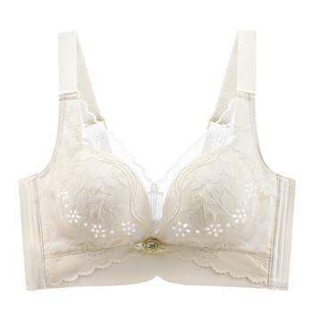 Bezšivna čipkasta grudnjica za žene, lagana ljetna verzija, 3/4 košarica s ultratankim oblikovanim košaricama, najlon tkanina, podstava od spandeksa, bez čelične žice, fiksni dvostruki kaiševi