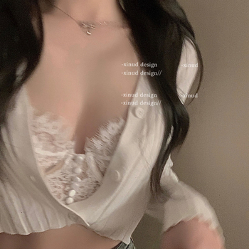 Set čipkastog grudnjaka, šalice 3/4, tanak oblik, push-up, podesive naramenice