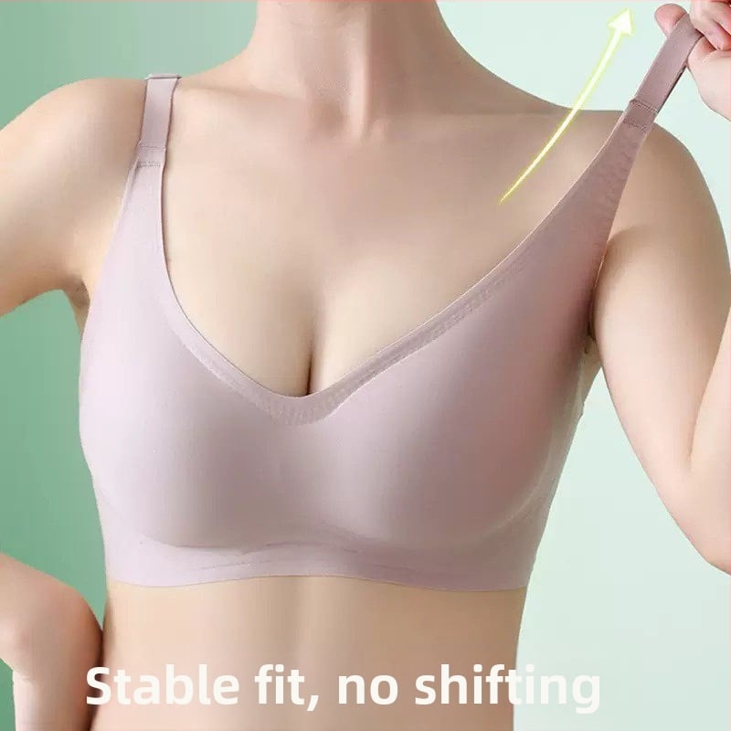 Σουτιέν χωρίς ραφές για γυναίκες με μικρό στήθος, λεπτό, αντι-πτώσης, μαλακή στήριξη, 3/4 κύπελλο, φόρμα θήκης: επάνω λεπτό, κάτω παχύτερο, σταθερά ρυθμιζόμενες τιράντες, πίσω διπλό κούμπωμα, νάιλον