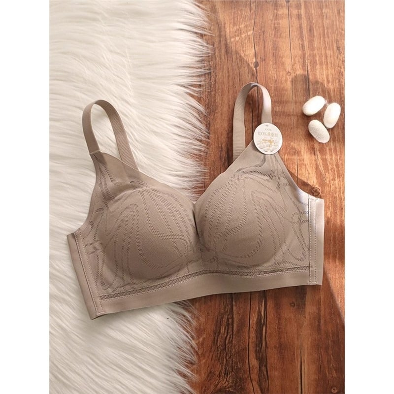 Push-up melltartó kis mellekre, varrás nélküli, 3/4 kosár, vékony formázott kosár, nylon anyag, fix dupla pántok, hátul négy kapocs