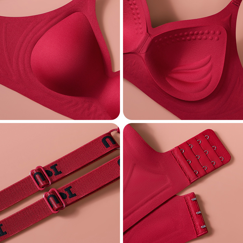 Set de lenjerie din nailon, fără cusături, cupe pline, cupe modelate din bumbac (medii) și bretele fixe, duble