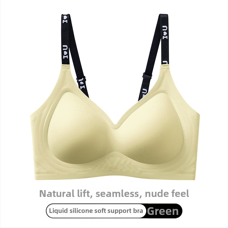 Set de lenjerie din nailon, fără cusături, cupe pline, cupe modelate din bumbac (medii) și bretele fixe, duble