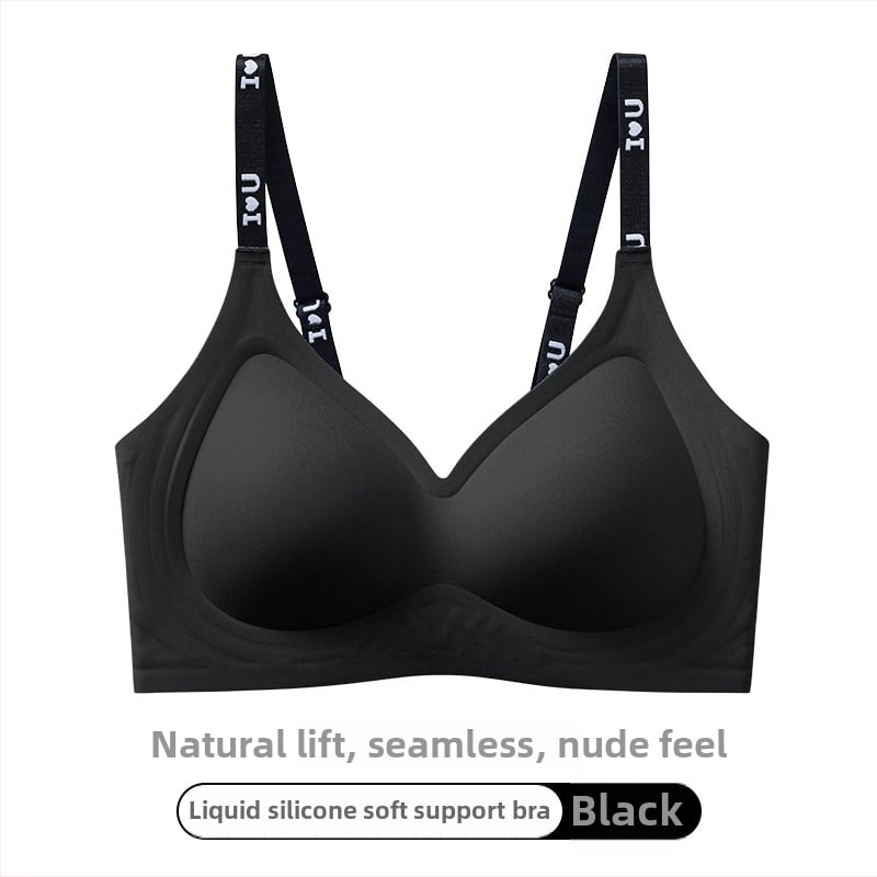 Set de lenjerie din nailon, fără cusături, cupe pline, cupe modelate din bumbac (medii) și bretele fixe, duble