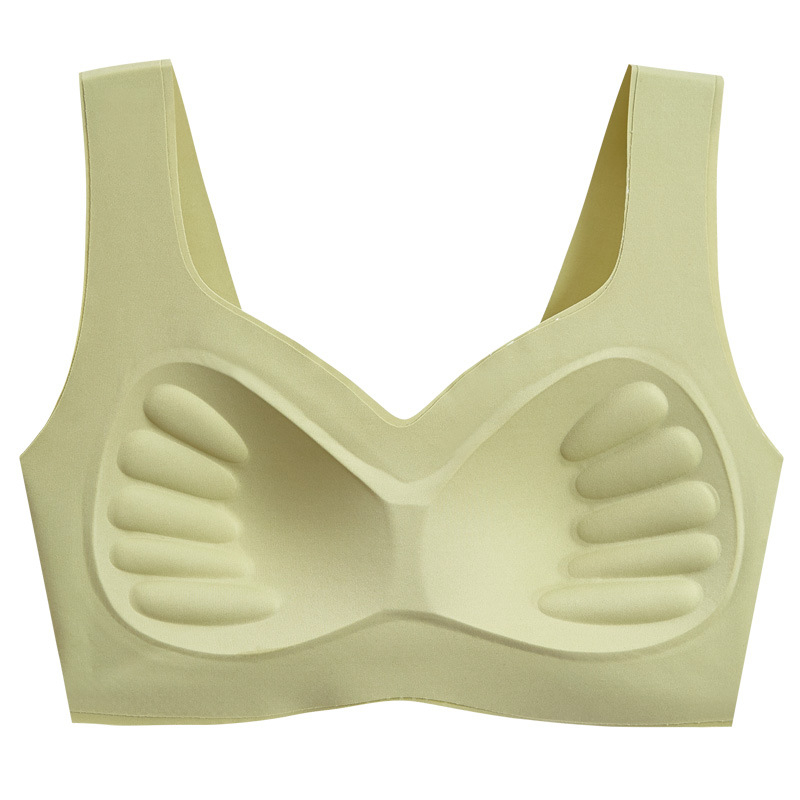 Αδιάσπαστος αθλητικός σουτιέν χωρίς ραφές σε στυλ γιλέκου με φορμαρισμένες κάψες χωρίς μεταλλικά δαχτυλίδια, σταθερά διπλά ιμάντα, νάιλον ύφασμα
