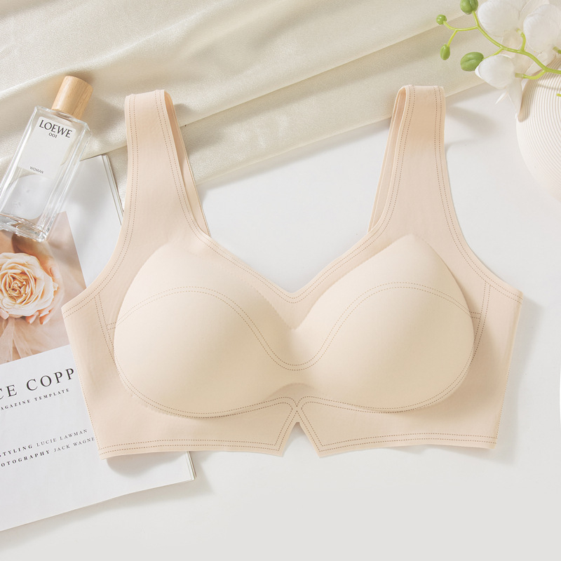 Bezšuvju krūšturis vestes stilā, bezvadu, push-up, 3/4 krūšu kauss