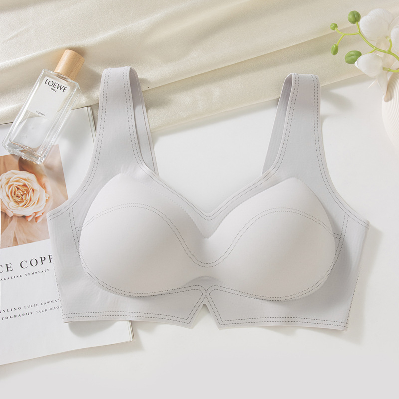 Bezšuvju krūšturis vestes stilā, bezvadu, push-up, 3/4 krūšu kauss